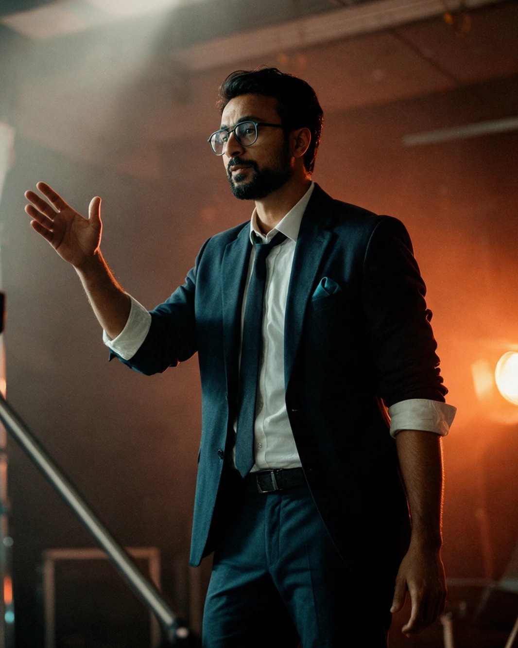 Pradhyumansinh Solanki directing on set